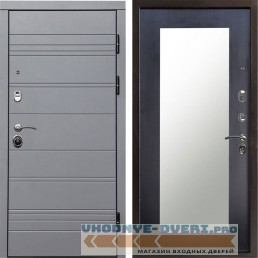 Входная дверь Grey-Line Зеркало триумф венге (наружная)