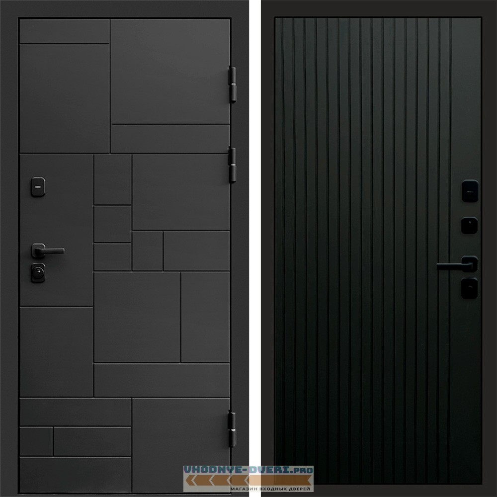 Termo Door Квадро Flat Черный кварц
