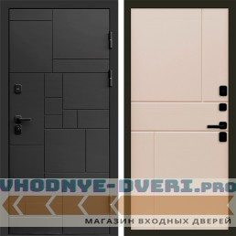 Дверь Termo Door Квадро Горизонт Слоновая кость