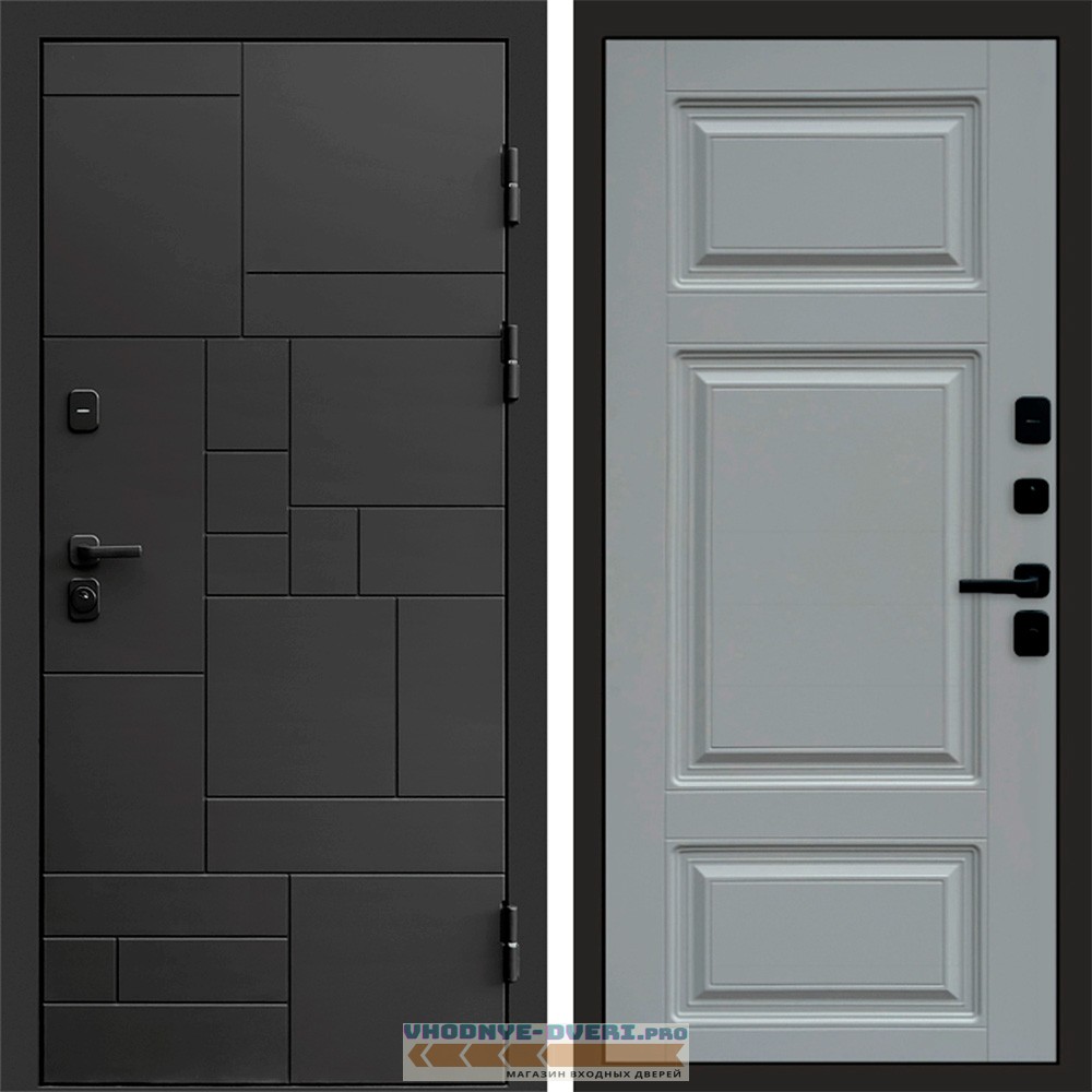 Дверь  Termo Door Квадро Лион Grey софт