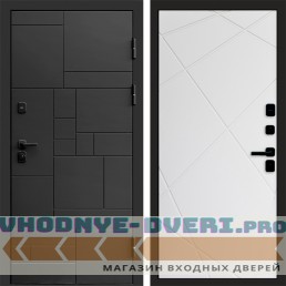 Входная дверь Квадро Лучи белый
