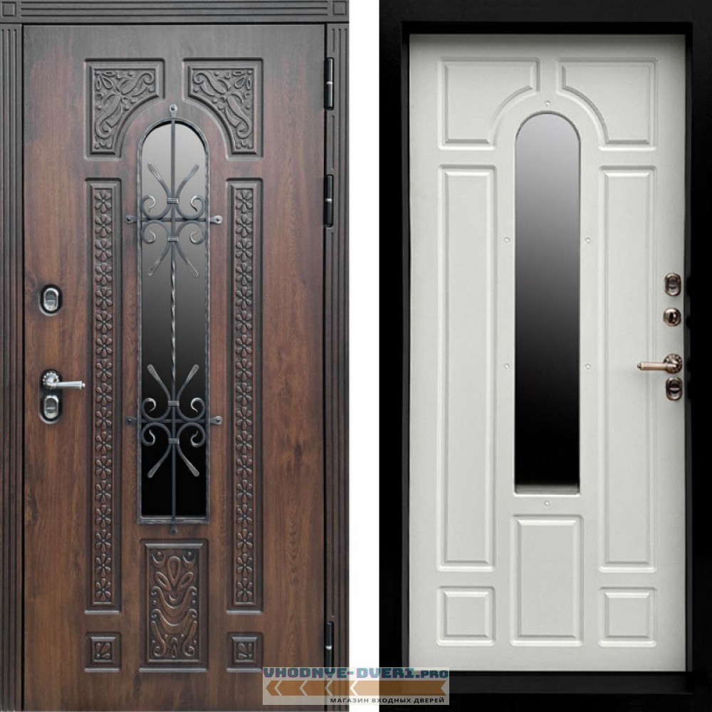 Дверь Termo Door Лацио Дуб темный - Белый софт