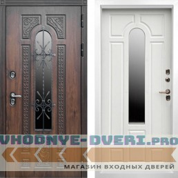 Дверь Termo Door Лацио Дуб темный с белой коробкой - Белый софт Дверь Termo Door Лацио Дуб темный с белой коробкой - Белый софт