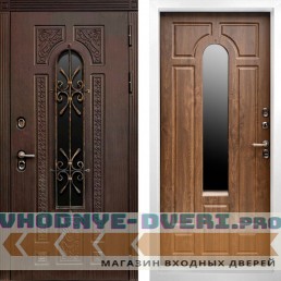 Дверь Termo Door ТЕРМО ЛАЦИО Венге - Дуб с белой коробкой