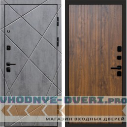 Дверь Termo Door Лучи бетон Flat Дуб
