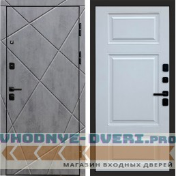 Дверь  Termo Door Лучи бетон Лион Белый софт