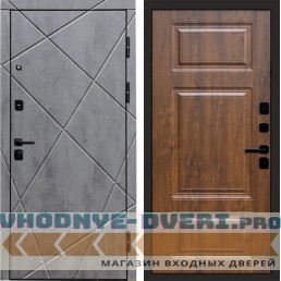 Дверь  Termo Door Лучи бетон Лион Дуб (офисная)