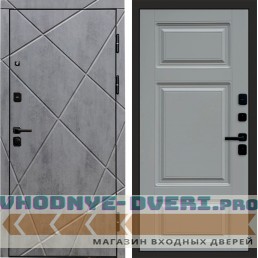 Дверь  Termo Door Лучи бетон Лион Grey софт