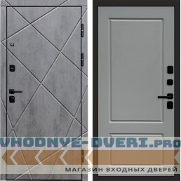 Дверь входная Termo Door Лучи бетон Марсель Grey софт
