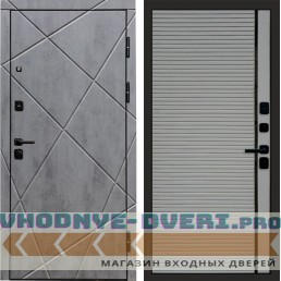 Входная дверь Лучи бетон Porte Grey софт