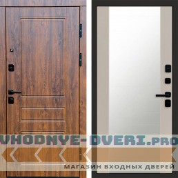 Дверь Termo Door Орегон дуб Зеркало 27 Слоновая кость