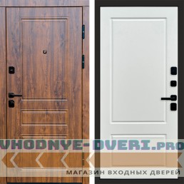 Дверь входная Termo Door Орегон дуб Марсель Белый софт