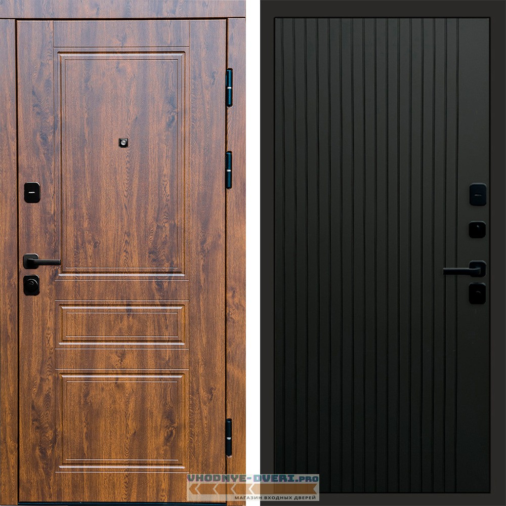 Termo Door Орегон дуб Flat Черный кварц