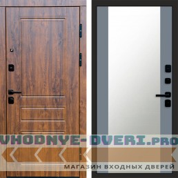 Входная дверь Орегон дуб Зеркало 27 Grey Софт