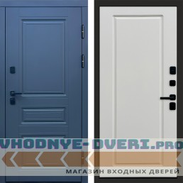 Входная дверь Орегон Графит Гранд Белый Софт