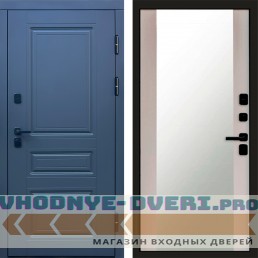 Входная дверь Орегон Графит Зеркало Лиственница белая