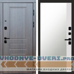 Входная дверь Орегон венге Зеркало фацет Белый софт