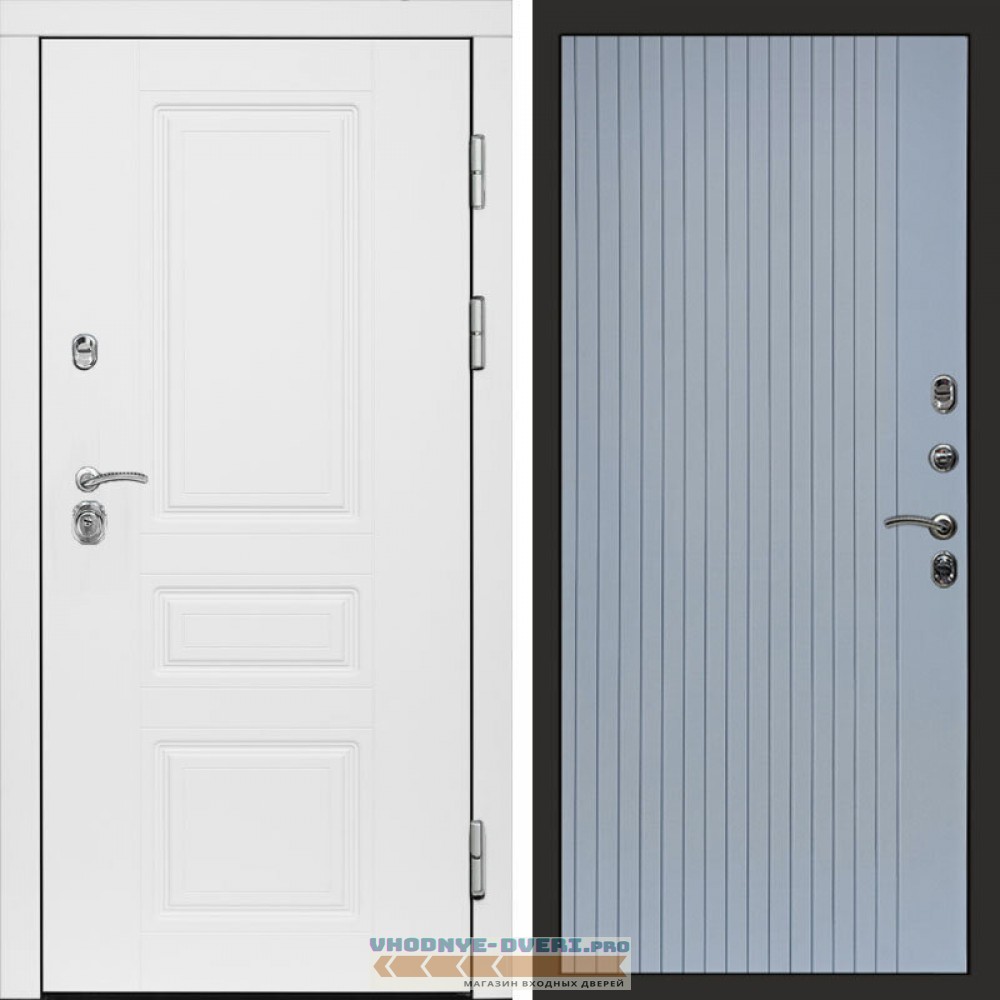 Входная дверь Орегон White Flat grey софт