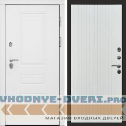 Входная дверь Орегон White Flat белый софт