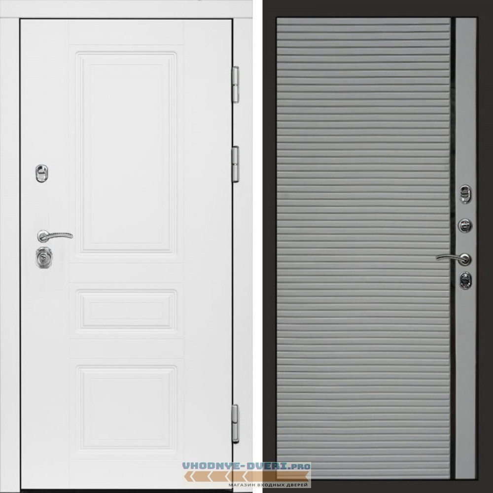 Входная дверь Орегон White Porte grey софт