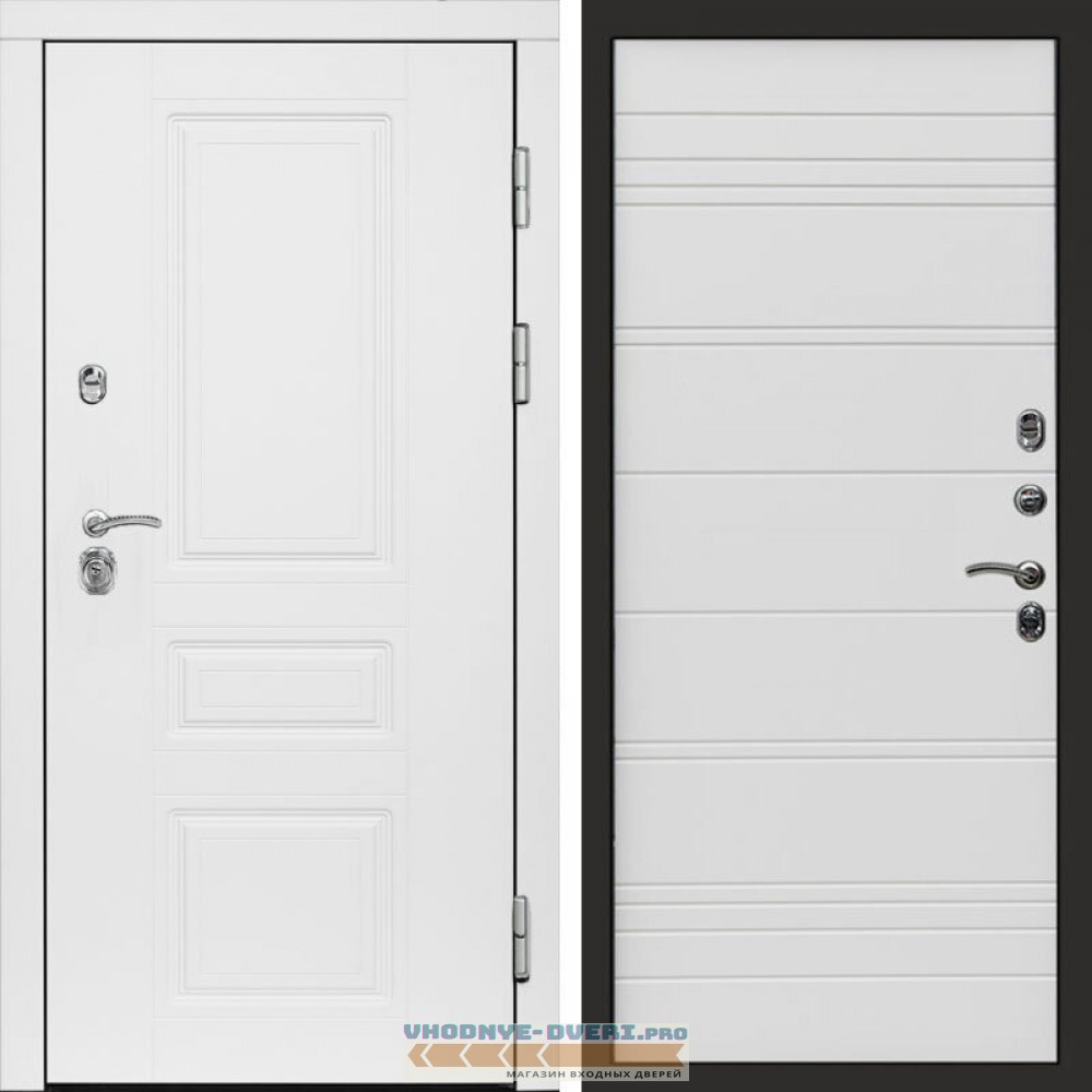 Входная дверь Орегон White White line