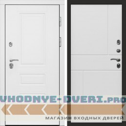 Входная дверь Орегон White Горизонт белый