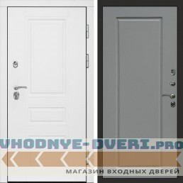 Входная дверь Орегон White Гранд grey софт