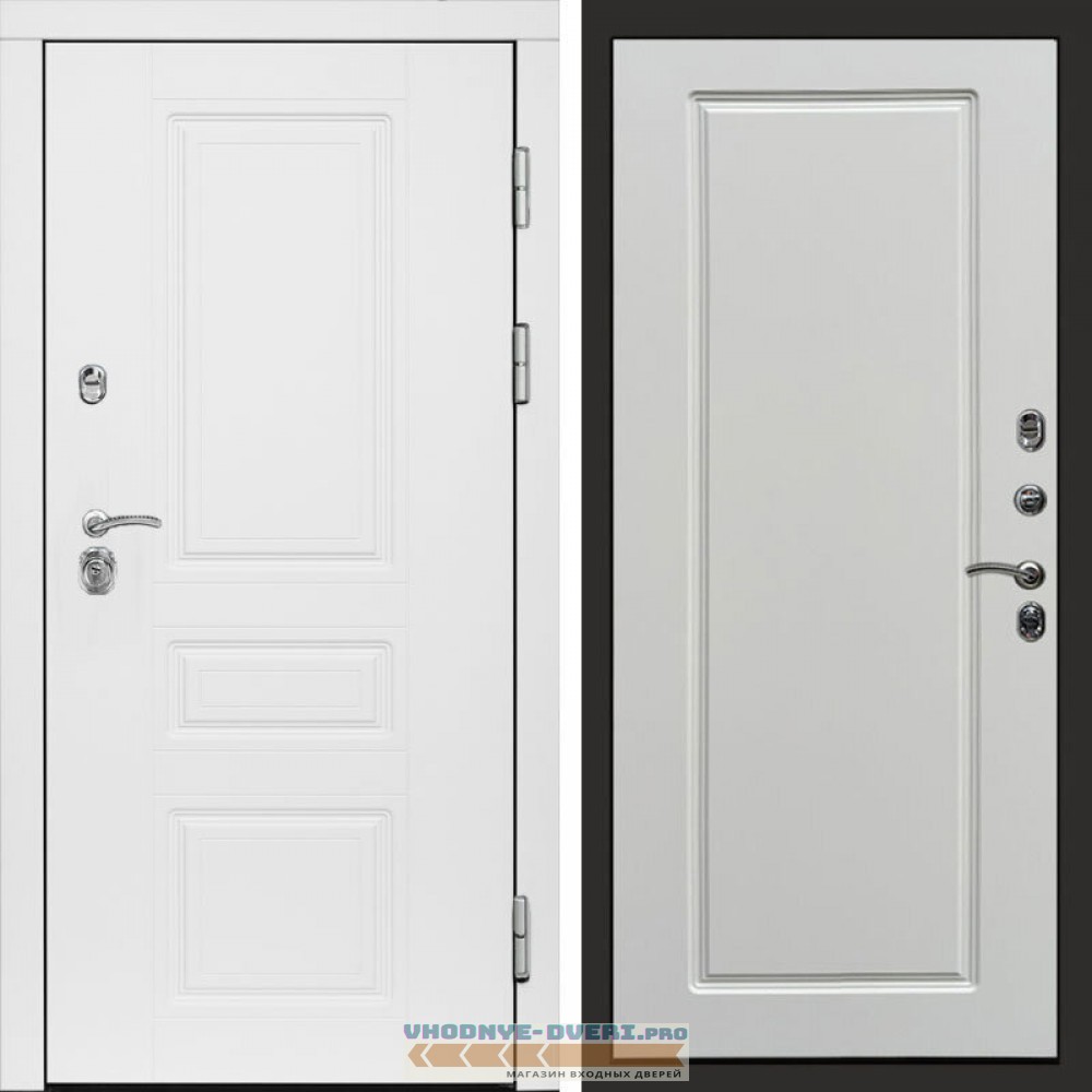 Входная дверь Орегон White Гранд белый софт