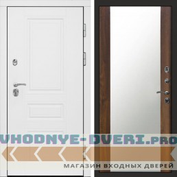 Входная дверь Орегон White Зеркало дуб