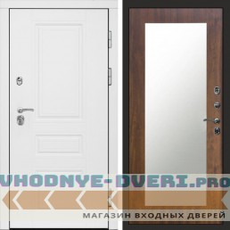 Входная дверь Орегон White Зеркало триумф дуб