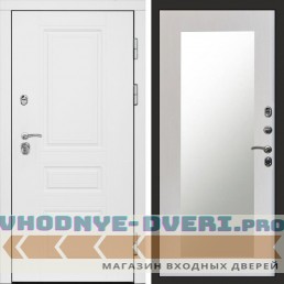 Входная дверь Орегон White Зеркало триумф лиственница