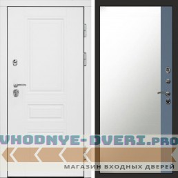 Входная дверь Орегон White Зеркало фацет grey софт
