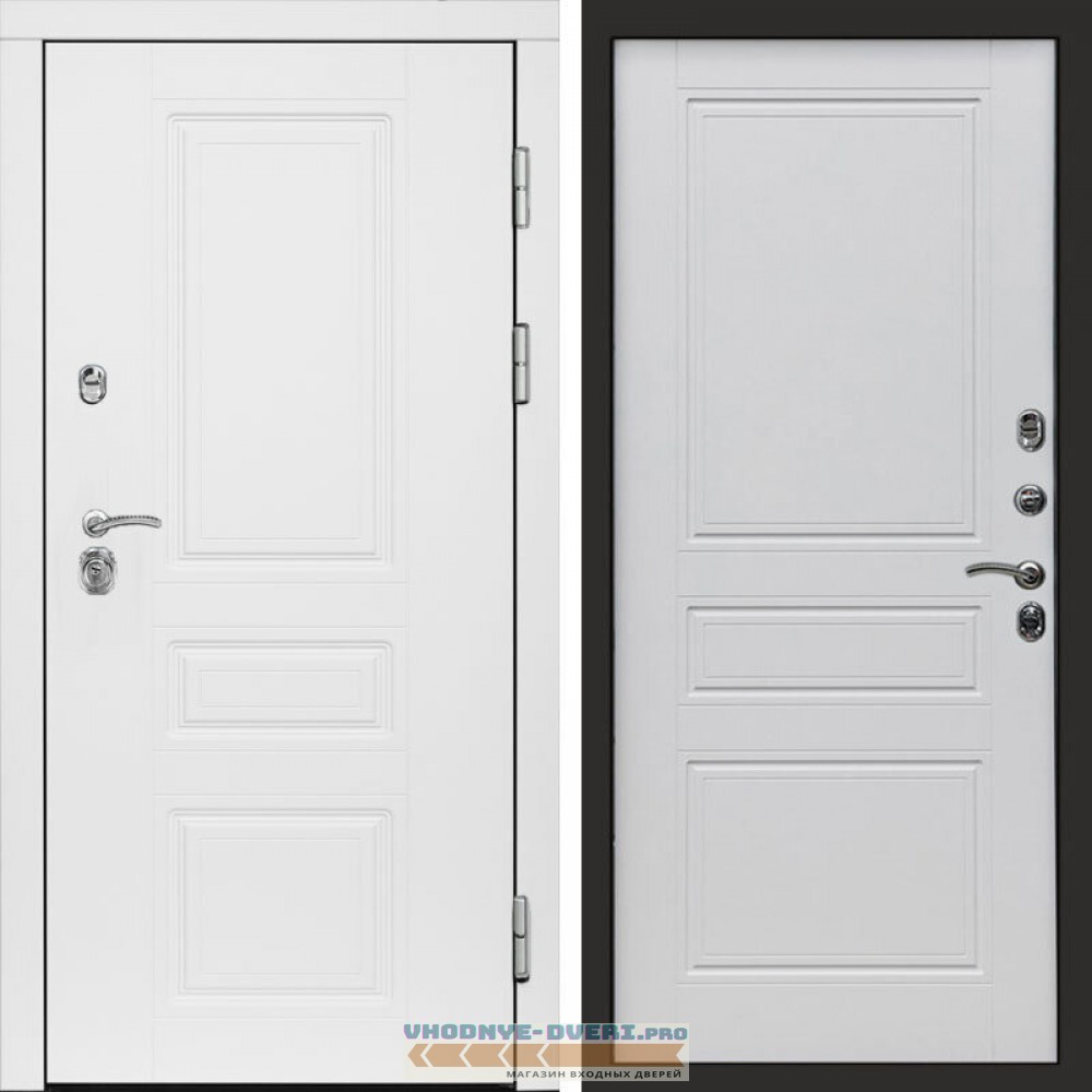 Входная дверь Орегон White Классика белый матовый