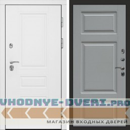 Входная дверь Орегон White Лион grey софт