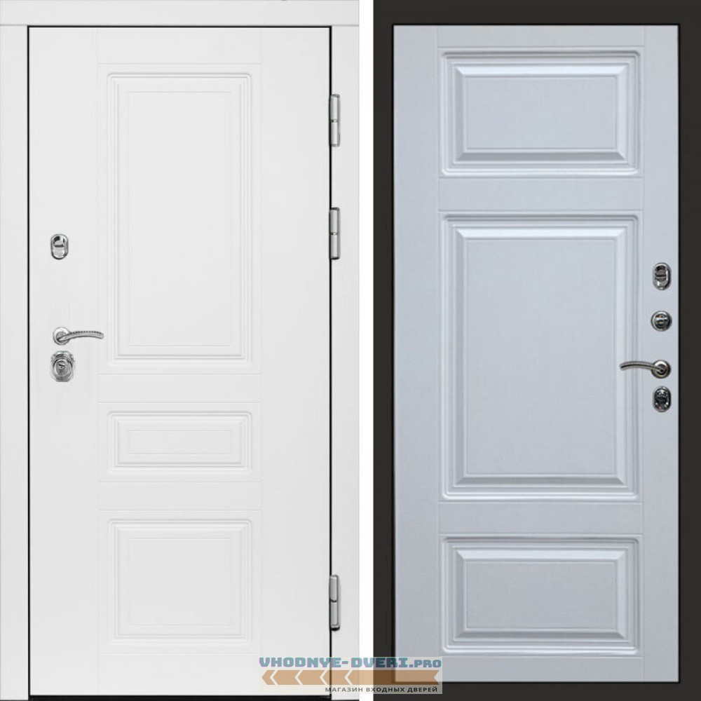 Входная дверь Орегон White Лион белый софт