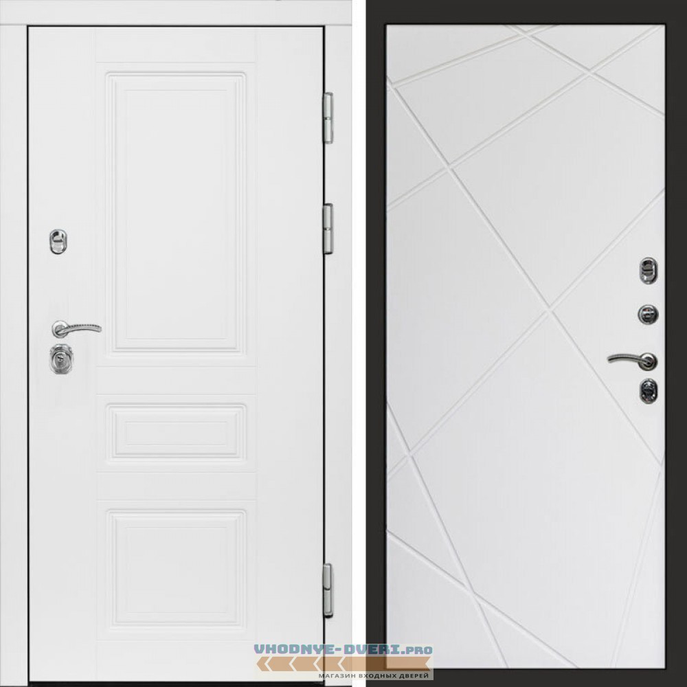 Входная дверь Орегон White Лучи белый