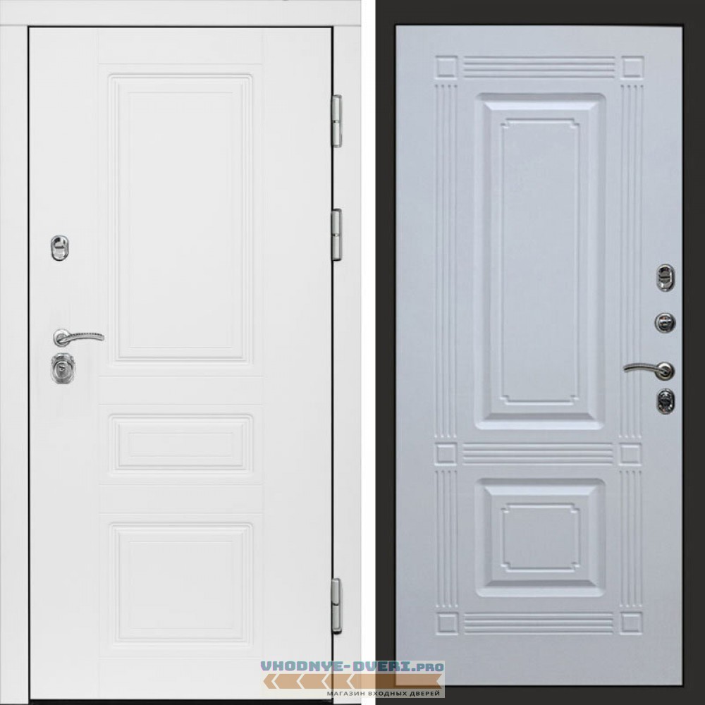 Входная дверь Орегон White Мадрид белый софт