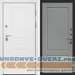 Входная дверь Орегон White Марсель grey софт