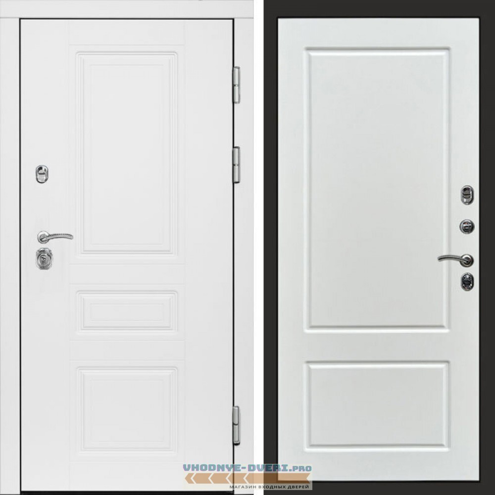 Входная дверь Орегон White Марсель белый софт