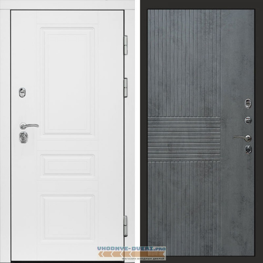 Входная дверь Орегон White Мастино бетон темный