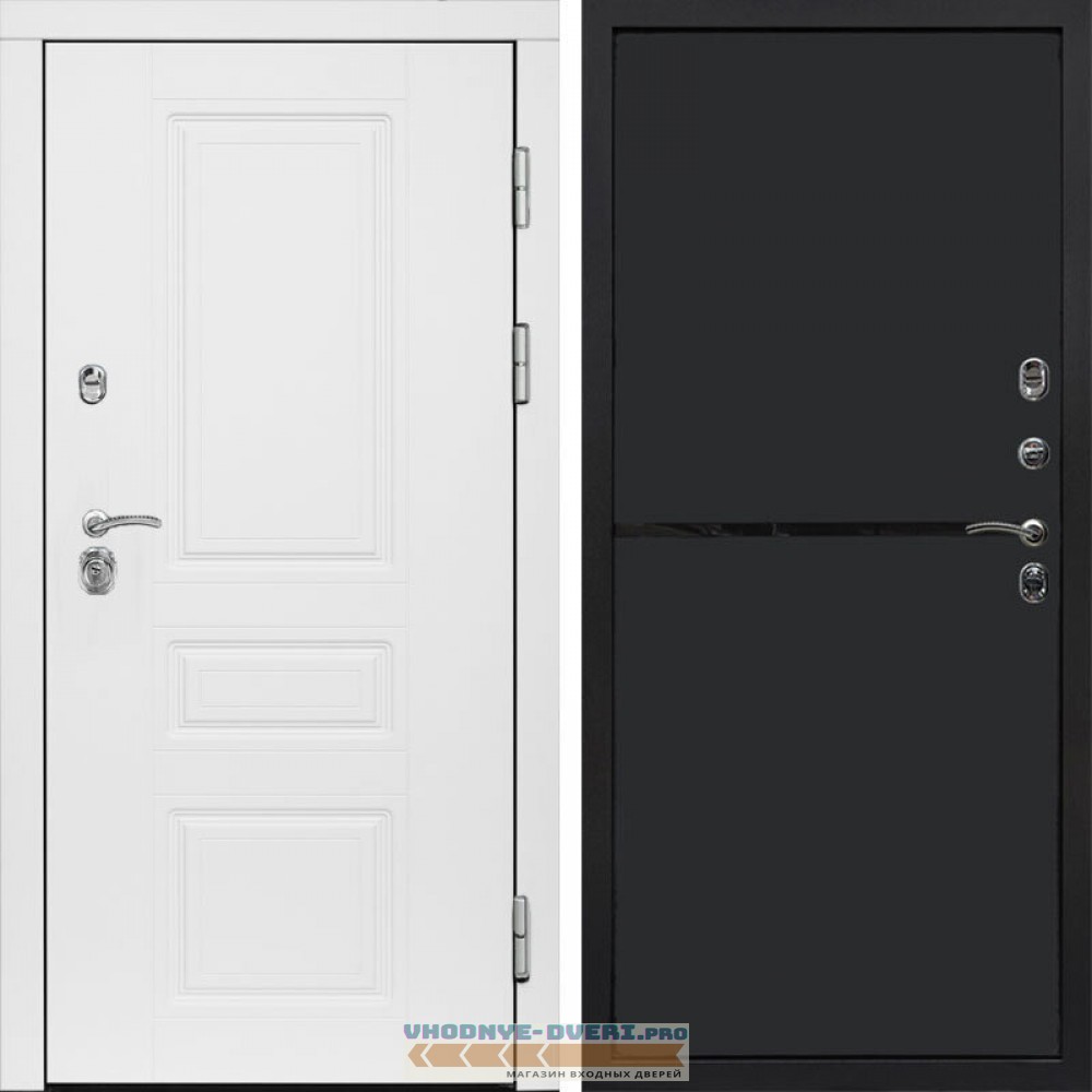 Входная дверь Орегон White Нео black