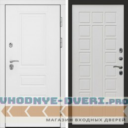 Входная дверь Орегон White Престиж бежевый матовый