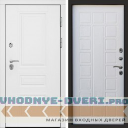 Входная дверь Орегон White Престиж белое дерево