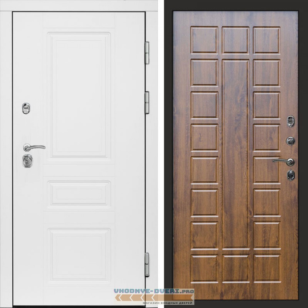 Входная дверь Орегон White Престиж дуб
