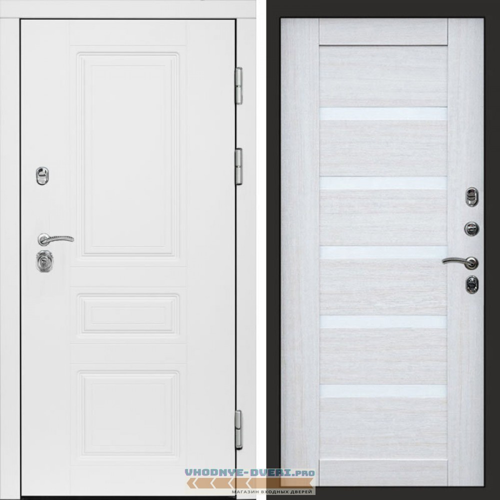 Входная дверь Орегон White Царга лиственница