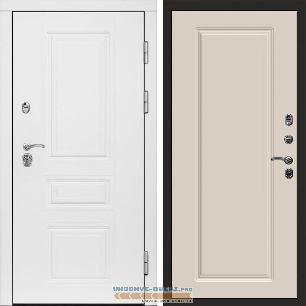 Входная дверь Орегон White Гранд слоновая кость