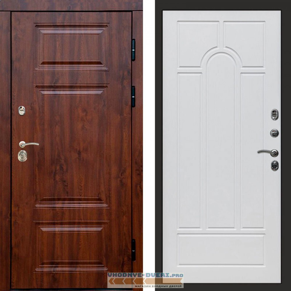 Входная дверь Премиум дуб Арка белое дерево