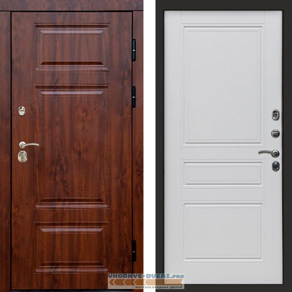 Входная дверь Премиум дуб Классика белый матовый