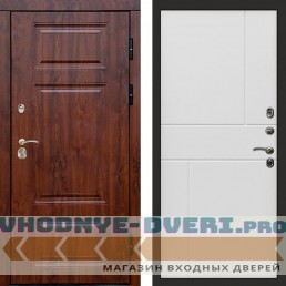 Входная дверь Премиум дуб Горизонт белый