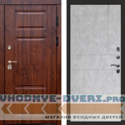 Входная дверь Премиум дуб Горизонт бетон светлый